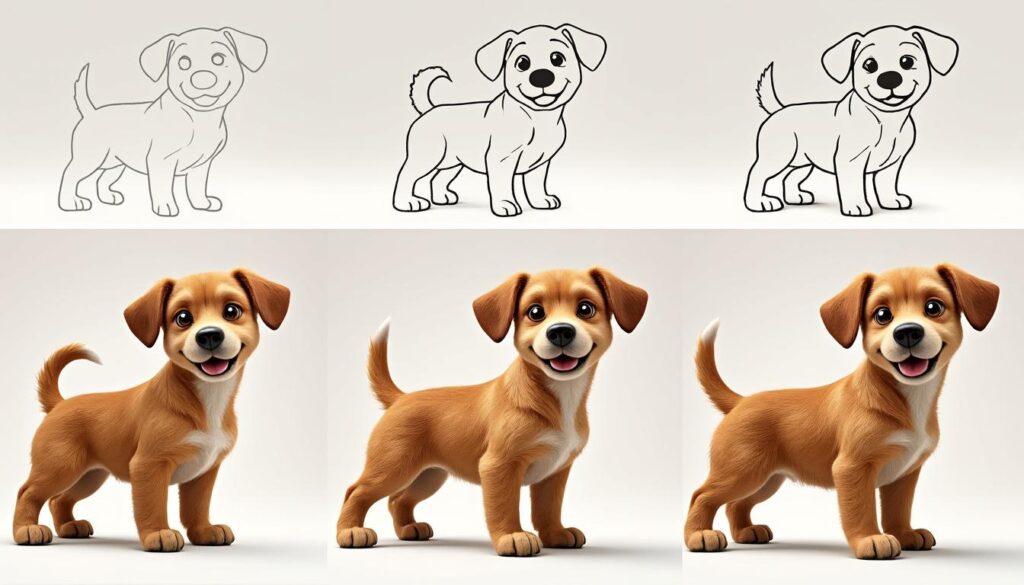 apprenez à dessiner un chien facilement grâce à notre guide étape par étape, idéal pour débutants et passionnés de dessin.
