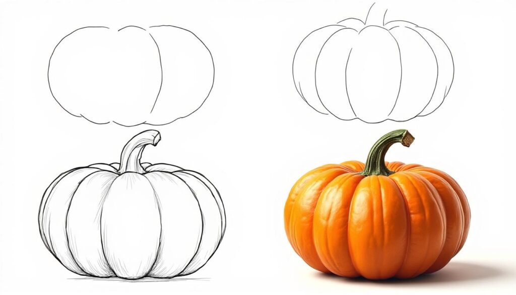 apprenez à dessiner une citrouille facilement grâce à notre guide étape par étape, parfait pour débutants et enfants.