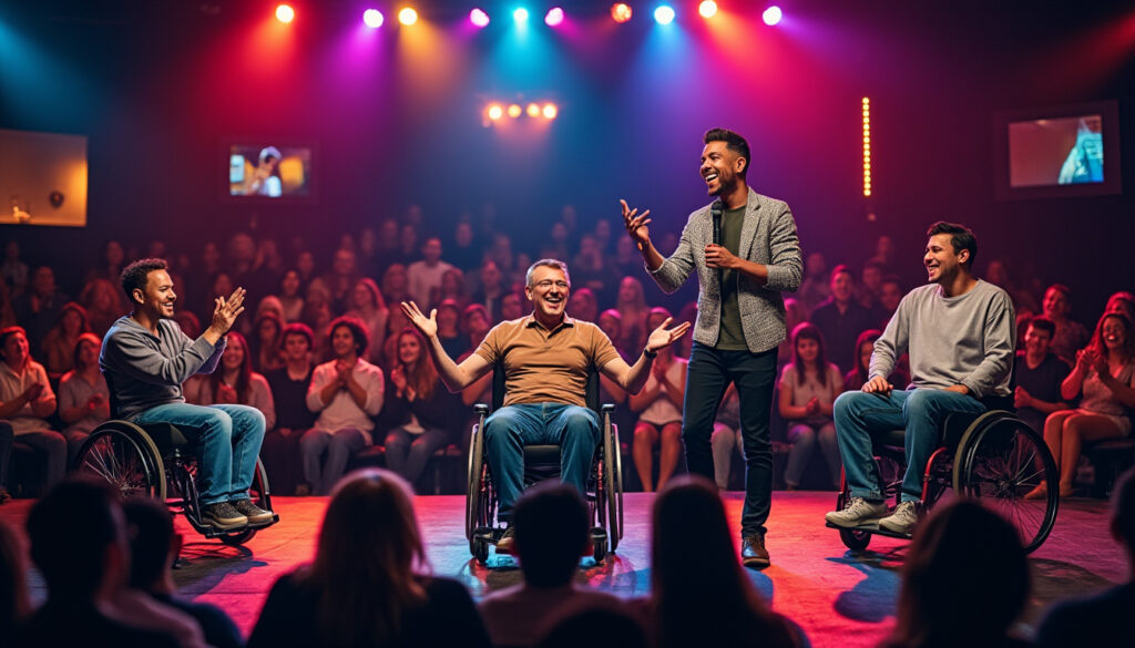 découvrez des humoristes handicapés talentueux qui brisent les barrières avec humour et inspiration. un hommage à la diversité et à la résilience sur scène.